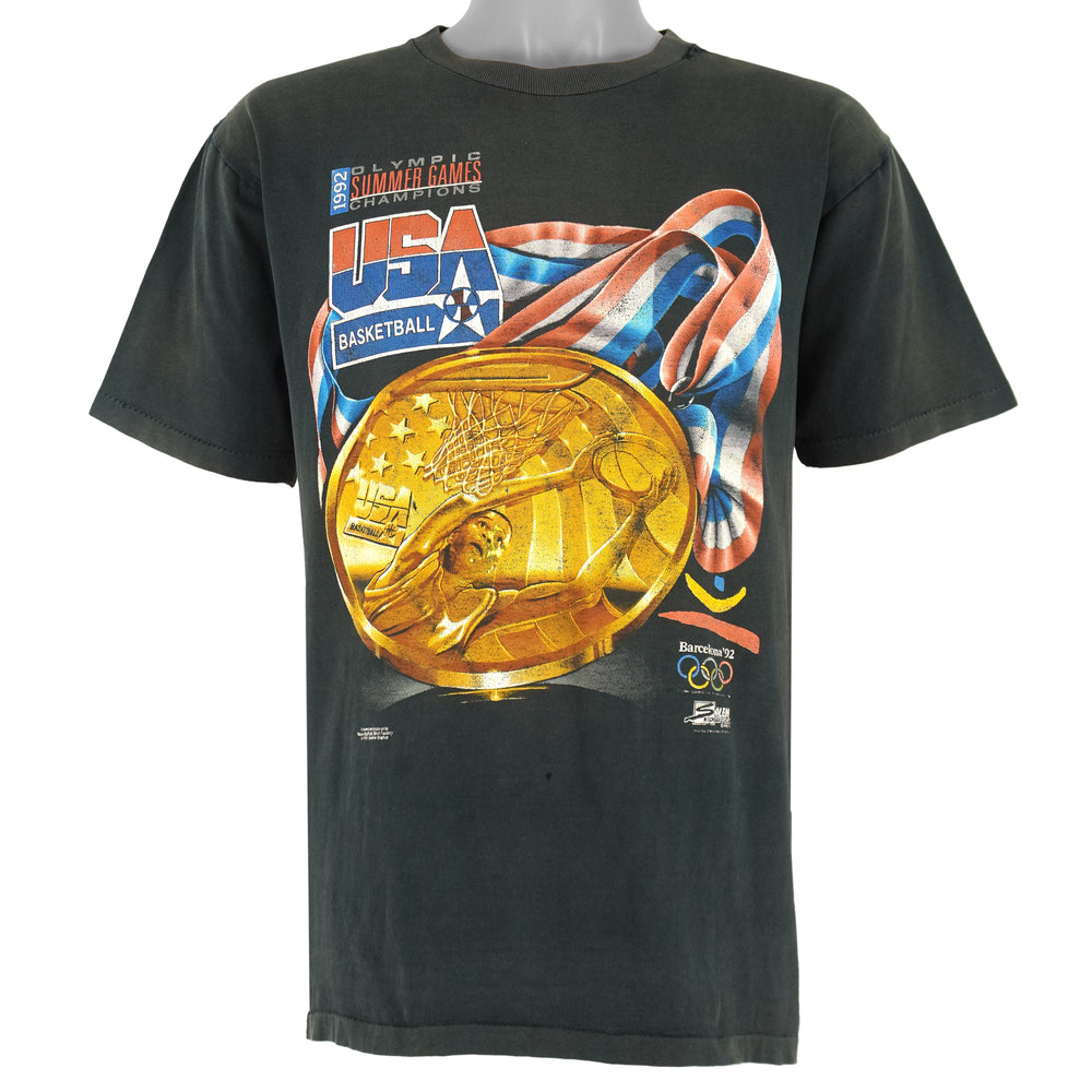 Vintage (Salem) - USA Basketball Olympic Summer Games Champions T-Shirt 1992 Large Vintage Retro