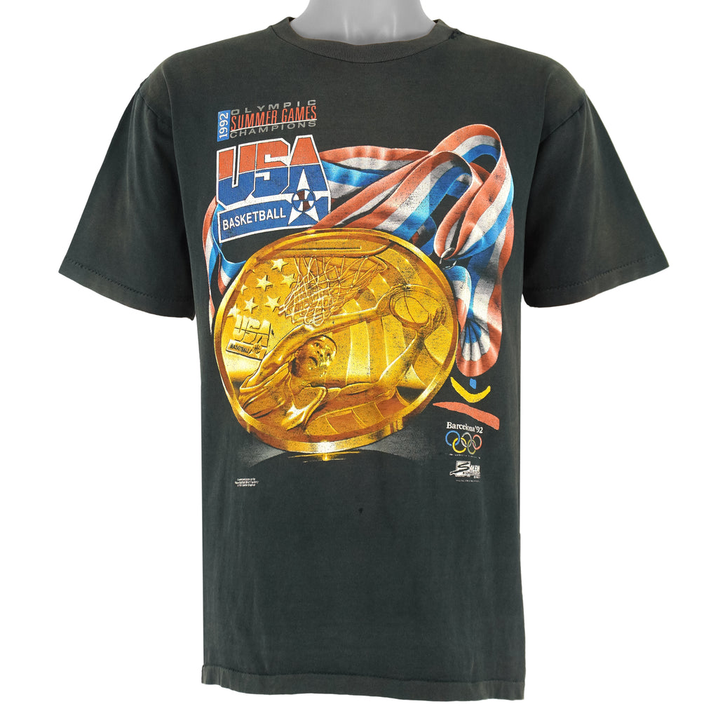 Vintage (Salem) - USA Basketball Olympic Summer Games Champions T-Shirt 1992 Large Vintage Retro