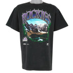 MLB (Salem) - Colorado Rockies Spell-Out T-Shirt 1992 X-Large Vintage Retro baseball
