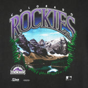 MLB (Salem) - Colorado Rockies Spell-Out T-Shirt 1992 X-Large Vintage Retro baseball