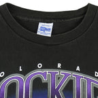 MLB (Salem) - Colorado Rockies Spell-Out T-Shirt 1992 X-Large Vintage Retro baseball