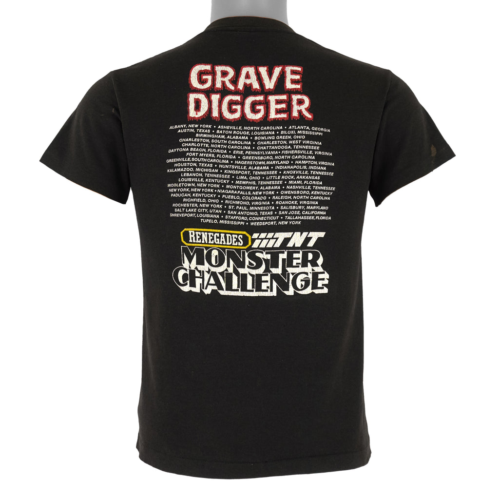Vintage (Hef-T) - Dennis Anderson's Grave Digger T-Shirt 1990s Small Vintage Retro