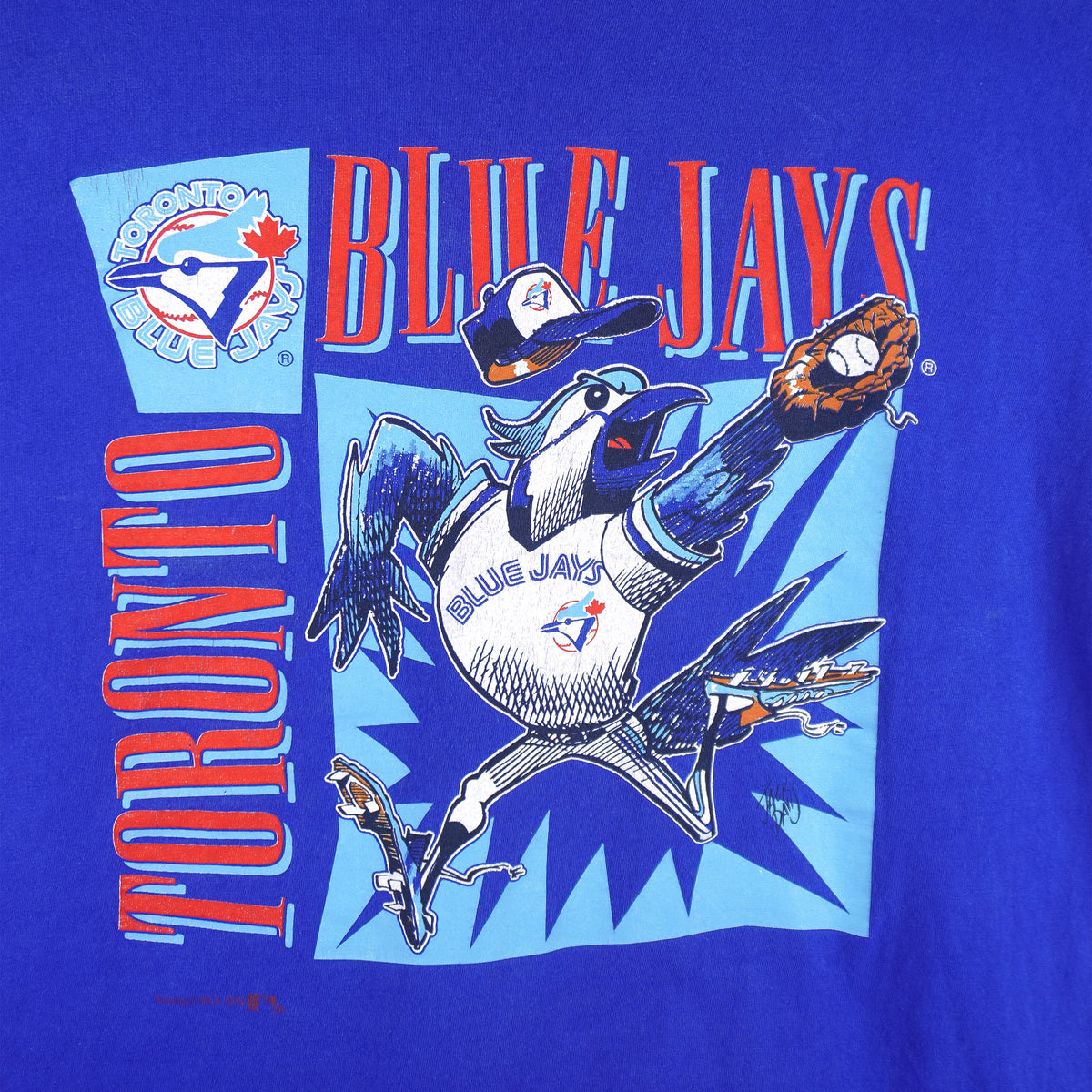 Nutmeg - Toronto Blue Jays By Jack Davis T-Shirt 1992 X-Large Vintage Retro Baseball