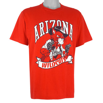 NCAA (Jerzees) - Arizona Wildcats Big Logo T-Shirt 1989 Large