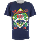 MLB (Salem) - Minnesota Twins Champions T-Shirt 1991 Large Vintage Retro Baseball