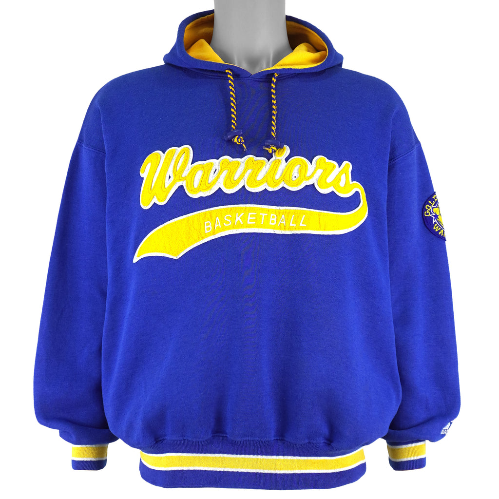 Starter - Golden State Warriors Hooded Sweatshirt 1990s Medium Vintage Retro Basketball