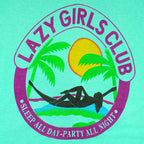 Vintage - Lazy Girls Club Single Stitch T-Shirt 1990s Large Vintage Retro