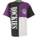 MLB (Official Fan) - Colorado Rockies Spell-Out T-Shirt 1993 X-Large