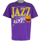 NBA - Utah Jazz Basketball T-Shirt 1990s Large Vintage Retro Basketball