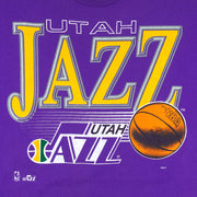 NBA - Utah Jazz Basketball T-Shirt 1990s Large Vintage Retro Basketball