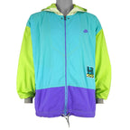 Nike - Blue, Purple & Green Work Out Metabolic Track Jacket 1990s Large Vintage Retro