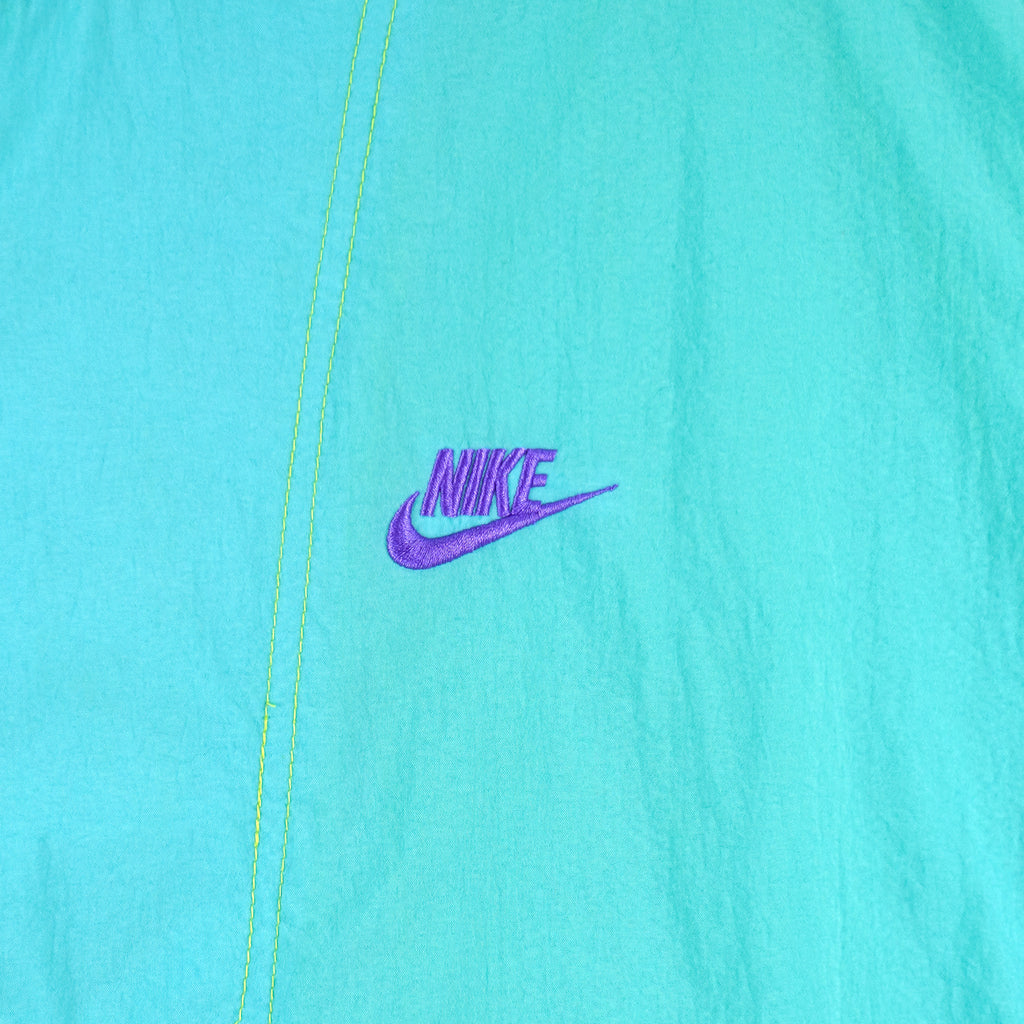 Nike - Blue, Purple & Green Work Out Metabolic Track Jacket 1990s Large Vintage Retro