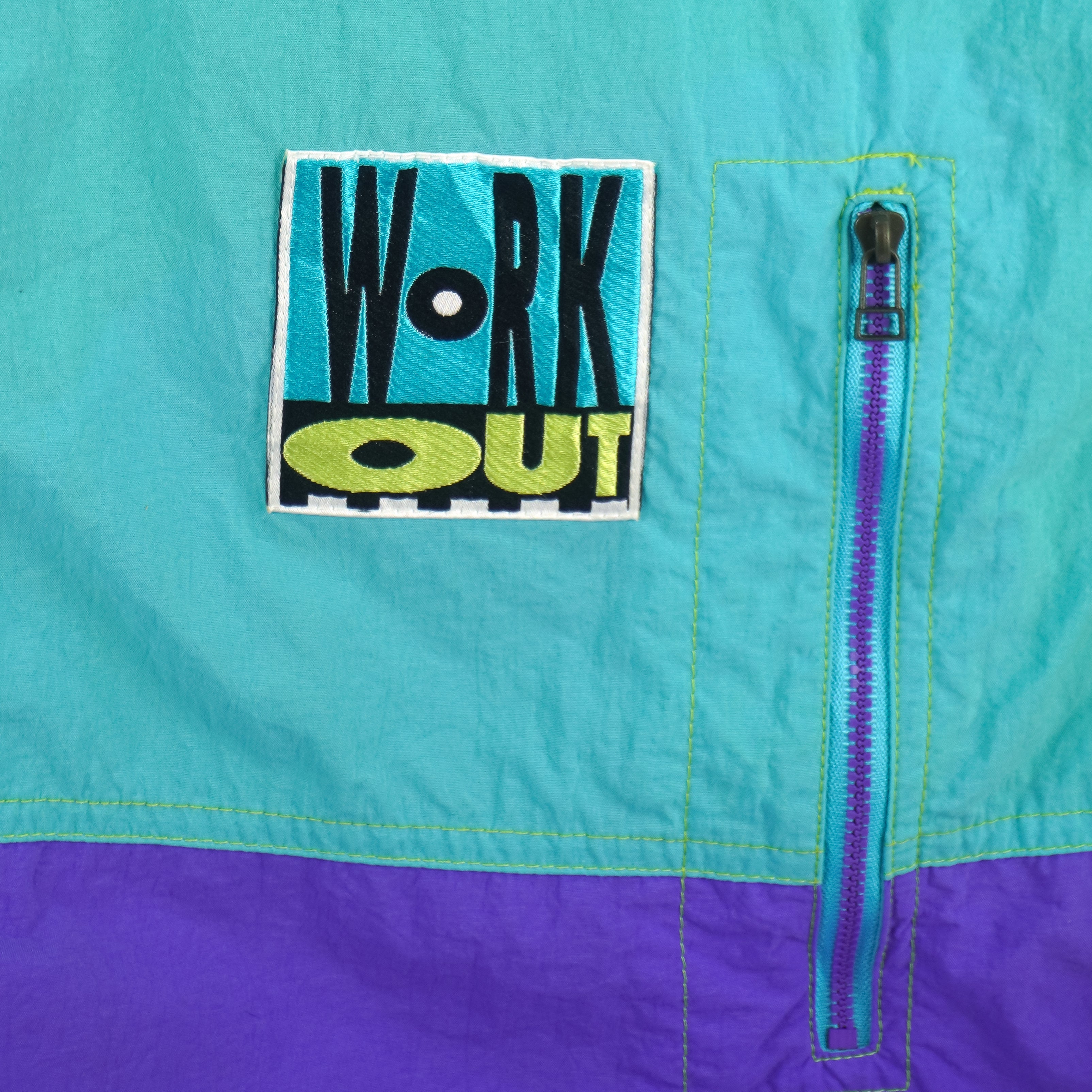 Nike - Work Out Metabolic Blue, Purple & Green Track Jacket 1990s Large