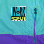 Nike - Work Out Metabolic Blue, Purple & Green Track Jacket 1990s Large