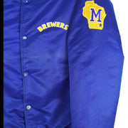 Starter - Milwaukee Brewers Diamond Collection Satin Jacket 1990s Large Vintage Retro Baseball