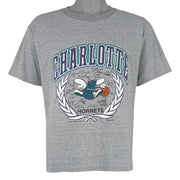 NBA (Super Shirts) - Charlotte Hornets Big Logo T-Shirt 1988 Large Vintage Retro Basketball