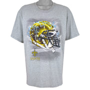 NFL (Lee) - New Orleans Saints Helmet Shock T-Shirt 2001 X-Large Vintage Retro Football