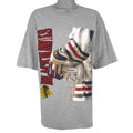 NHL (Lee) - Grey Chicago Blackhawks T-Shirt 1990s XX-Large Vintage Retro Hockey