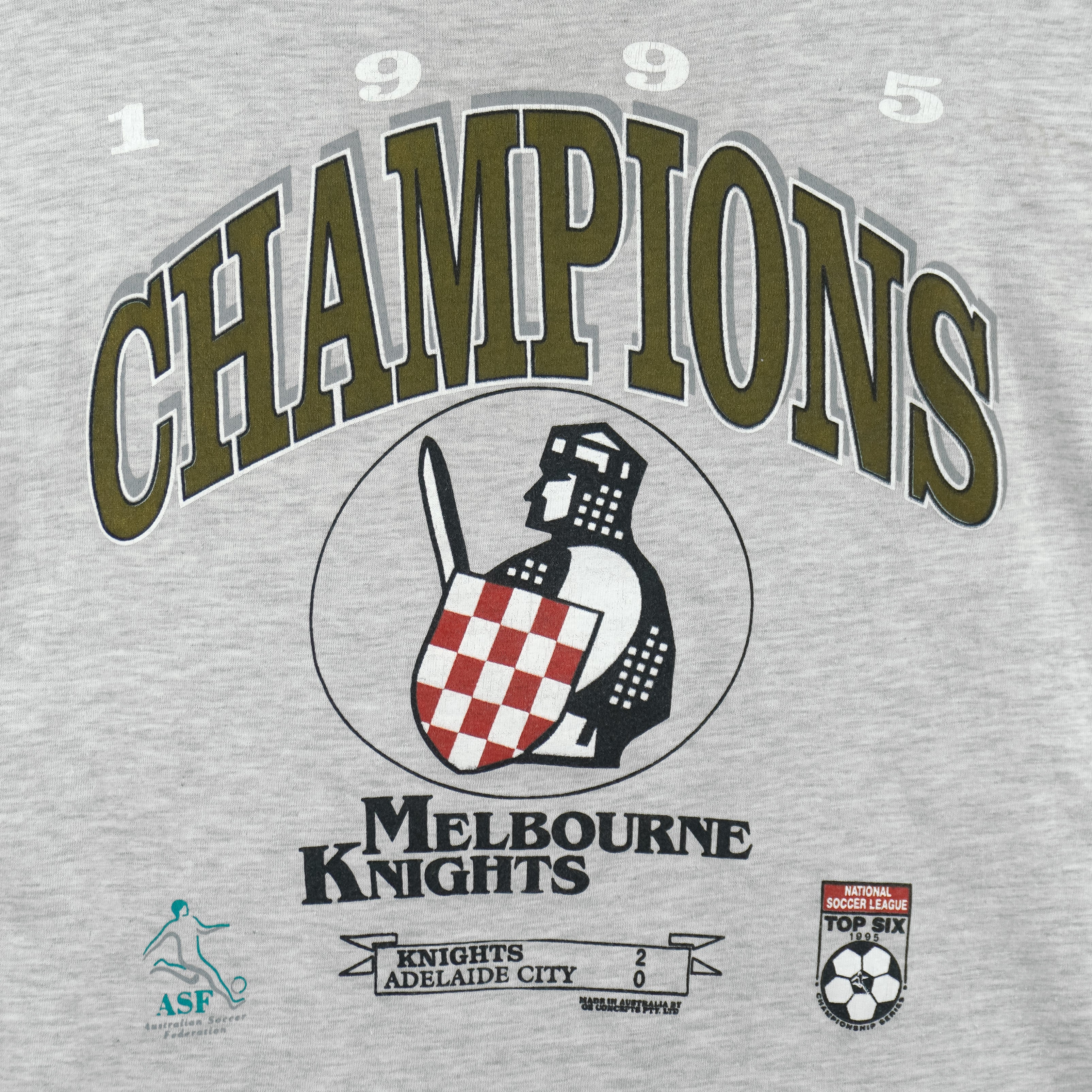 ASF (Concepts) - Melbourne Knights Champions T-Shirt 1995 Medium Vintage Retro Football