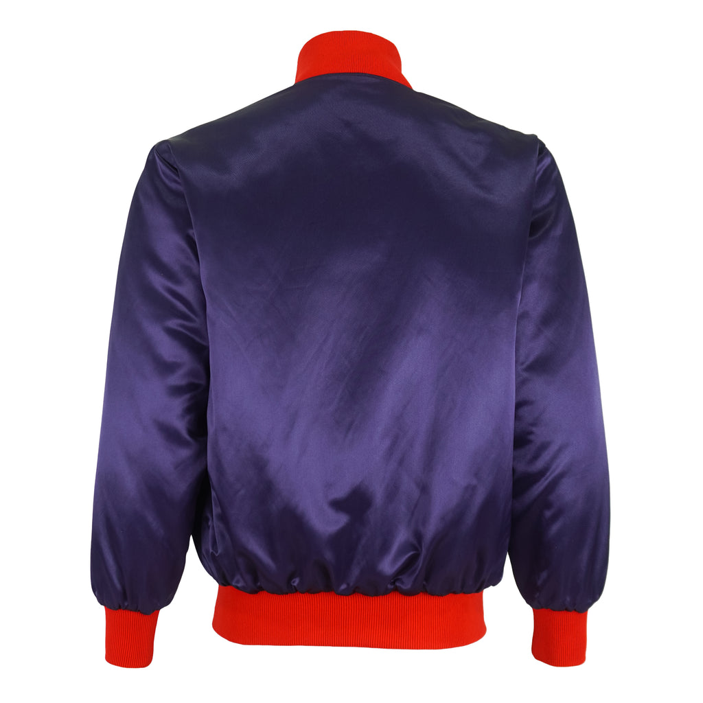 MLB (Unishine) - Blue & Red California Angels Satin Jacket 1990s Medium Vintage Retro Baseball