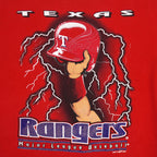 MLB - Red Texas Rangers T-Shirt 1998 Medium Vintage Retro Baseball