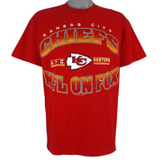 NFL - Kansas City Chiefs NFL On Fox T-Shirt 1996 Medium Vintage Retro Football