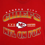 NFL - Kansas City Chiefs NFL On Fox T-Shirt 1996 Medium Vintage Retro Football
