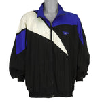 Reebok - B&W With Blue Shawn Kemp Kamikaze Style Warm-up Windbreaker 1990s X-Large