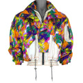 Vintage (Competition) - White Button-Up Abstract Pattern Ski Jacket 1990s Medium Vintage Retro