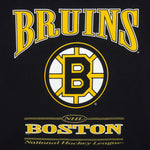 NHL (Lee) - Black Boston Bruins Spell-Out T-Shirt 1990s Large Vintage Retro Hockey