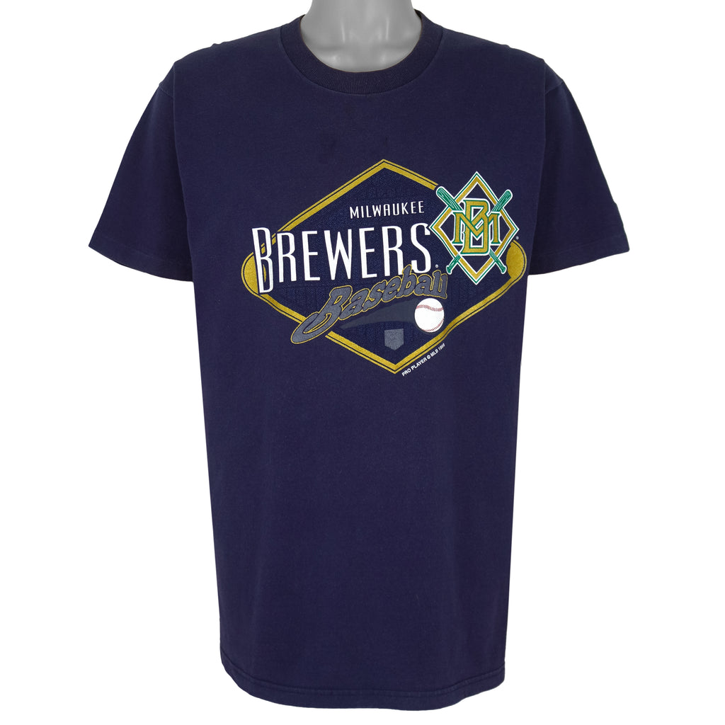 MLB - Milwaukee Brewers Baseball T-Shirt 1998 X-Large Vintage Retro Baseball