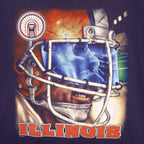 NCAA (Lee) - Illinois Fighting Illini Helmet T-Shirt 1990s Large Vintage Retro Football