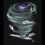 Starter - Toronto Maple Leafs Big Logo T-Shirt 1990s Large Vintage Retro Hockey