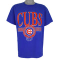 MLB (Logo 7) - Chicago Cubs Spell-Out T-Shirt 1992 Large Vintage Retro Baseball