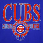 MLB (Logo 7) - Chicago Cubs Spell-Out T-Shirt 1992 Large Vintage Retro Baseball