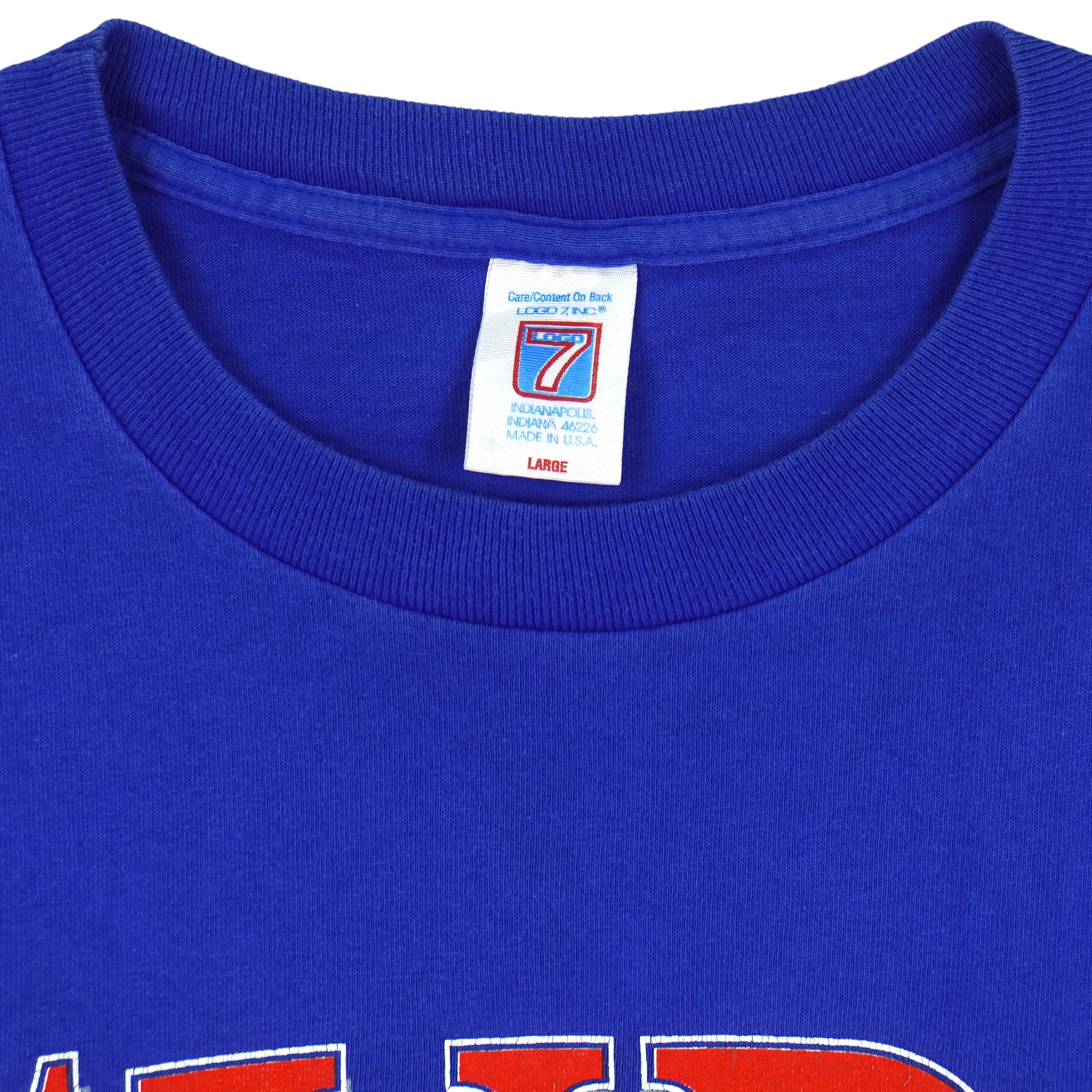 MLB (Logo 7) - Chicago Cubs Spell-Out T-Shirt 1992 Large Vintage Retro Baseball
