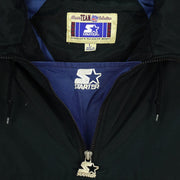 Starter - Dallas Cowboys 1/4 Zip Embroidered Hooded Jacket 1990s Large Vintage Retro Football