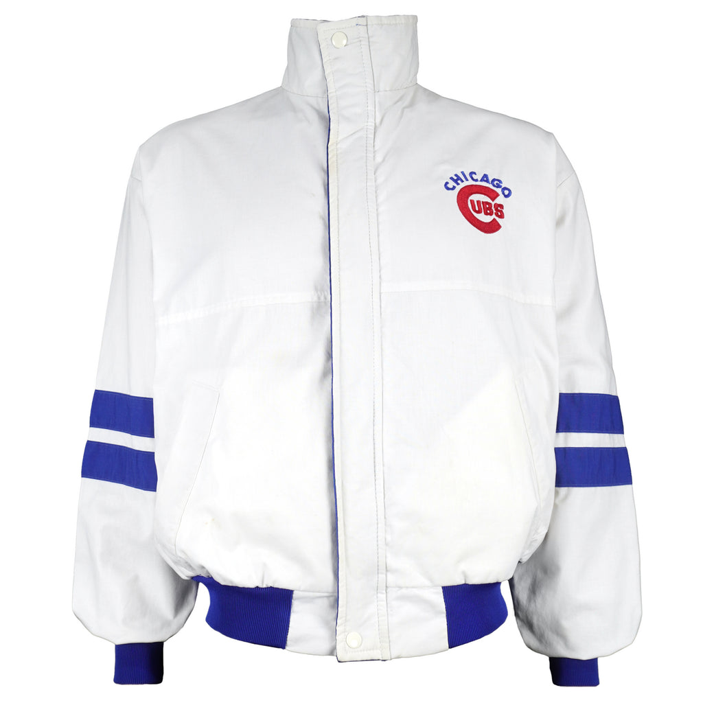 MLB (Swingster) - Chicago Cubs Button-Up Track Jacket 1990s Medium Vintage Retro Baseball