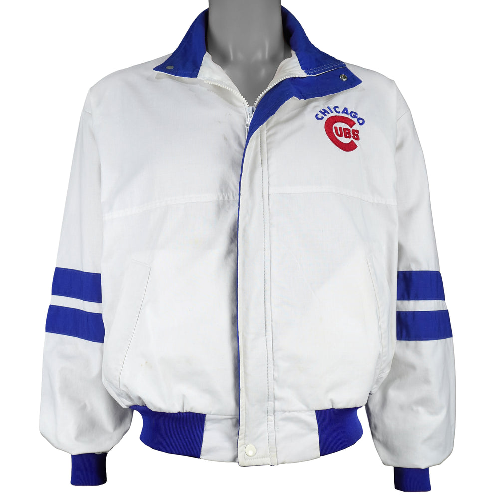 MLB (Swingster) - Chicago Cubs Button-Up Track Jacket 1990s Medium Vintage Retro Baseball