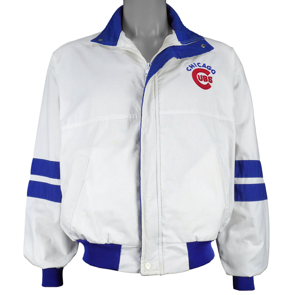 MLB (Swingster) - Chicago Cubs Button-Up Track Jacket 1990s Medium Vintage Retro Baseball