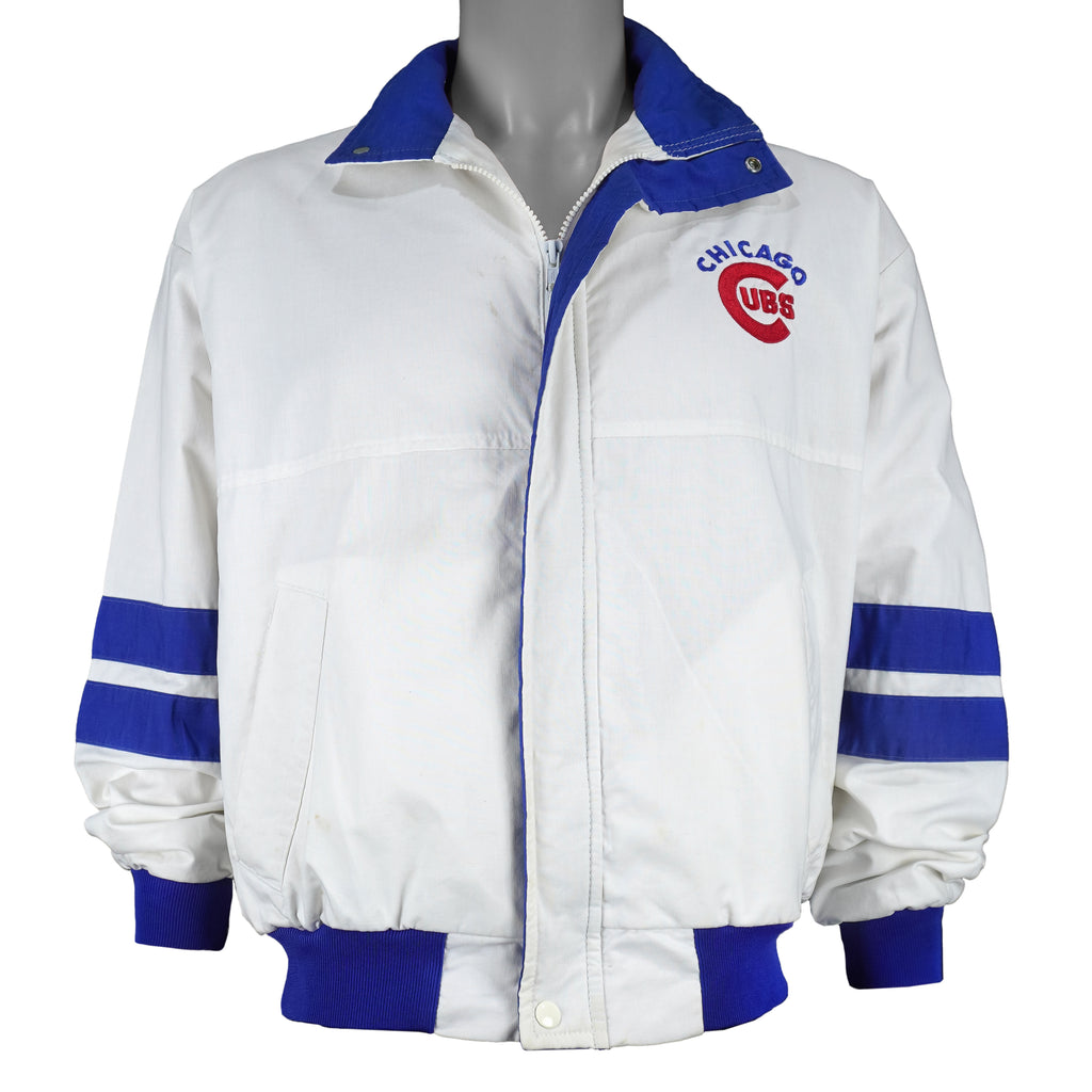 MLB (Swingster) - Chicago Cubs Button-Up Track Jacket 1990s Medium Vintage Retro Baseball