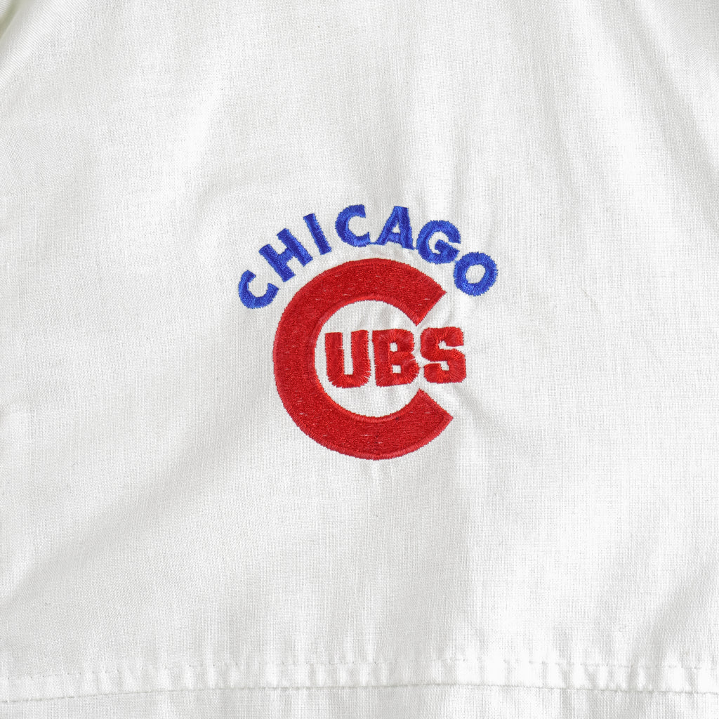 MLB (Swingster) - Chicago Cubs Button-Up Track Jacket 1990s Medium Vintage Retro Baseball