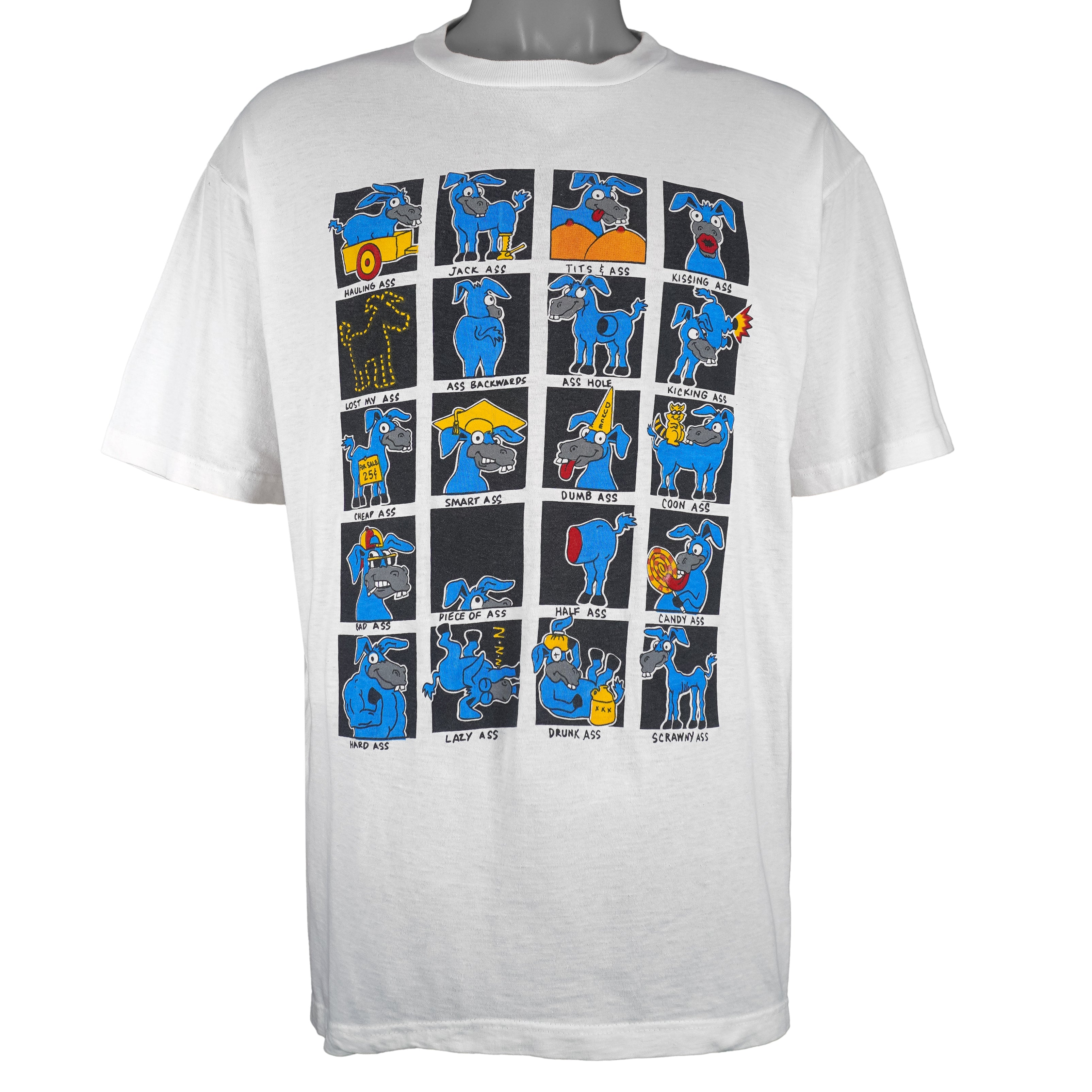 Vintage (King) - The Outhouse/Ass Slang dogs Single Stitch T-Shirt 1990s XX-Large Vintage Retro