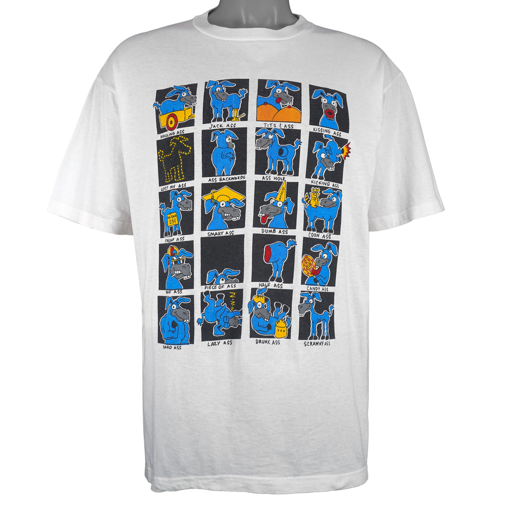 Vintage (King) - The Outhouse/Ass Slang dogs Single Stitch T-Shirt 1990s XX-Large Vintage Retro