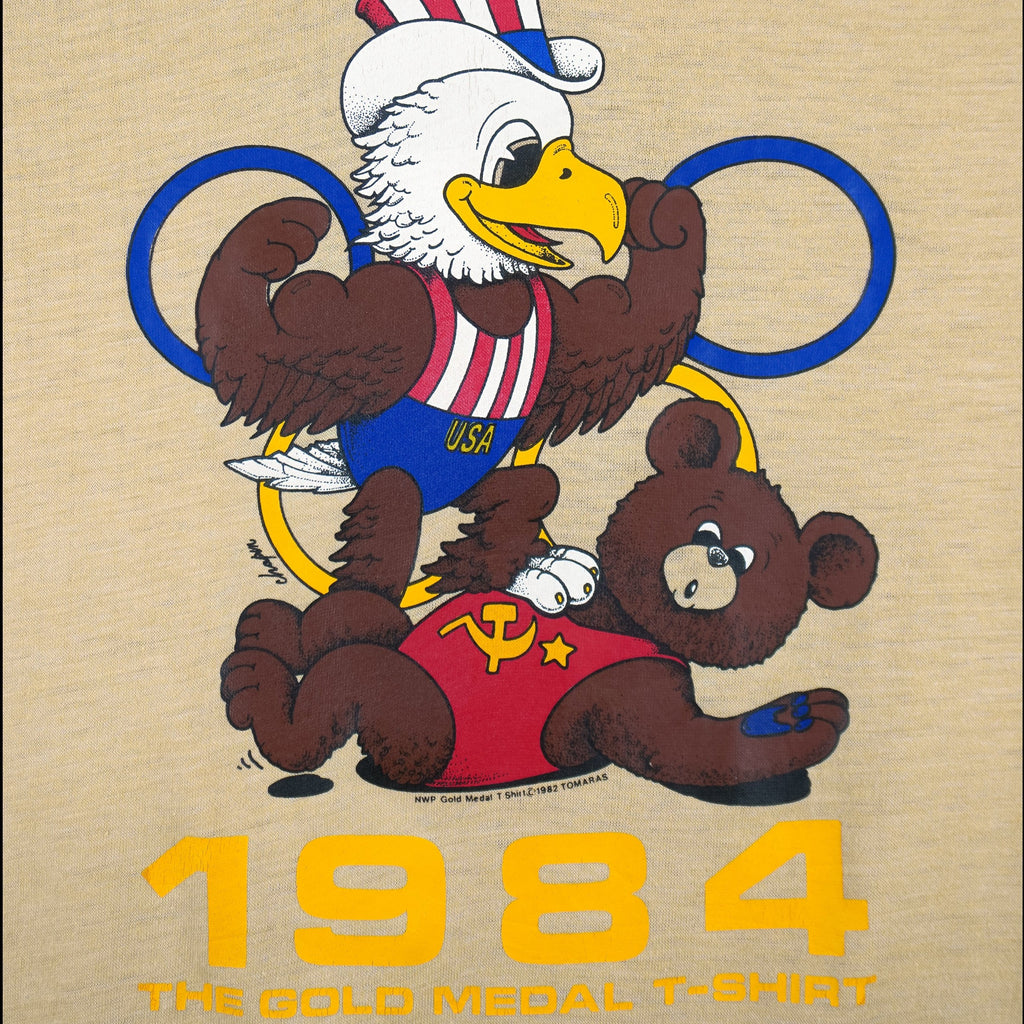 Vintage - Olympic USA vs USSR Gold Medal T-Shirt 1984 Large Vintage Retro