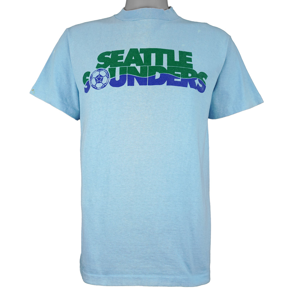 Vintage (Anvil) - Seattle Sounders Soccer T-Shirt 1980s Large Vintage Retro
