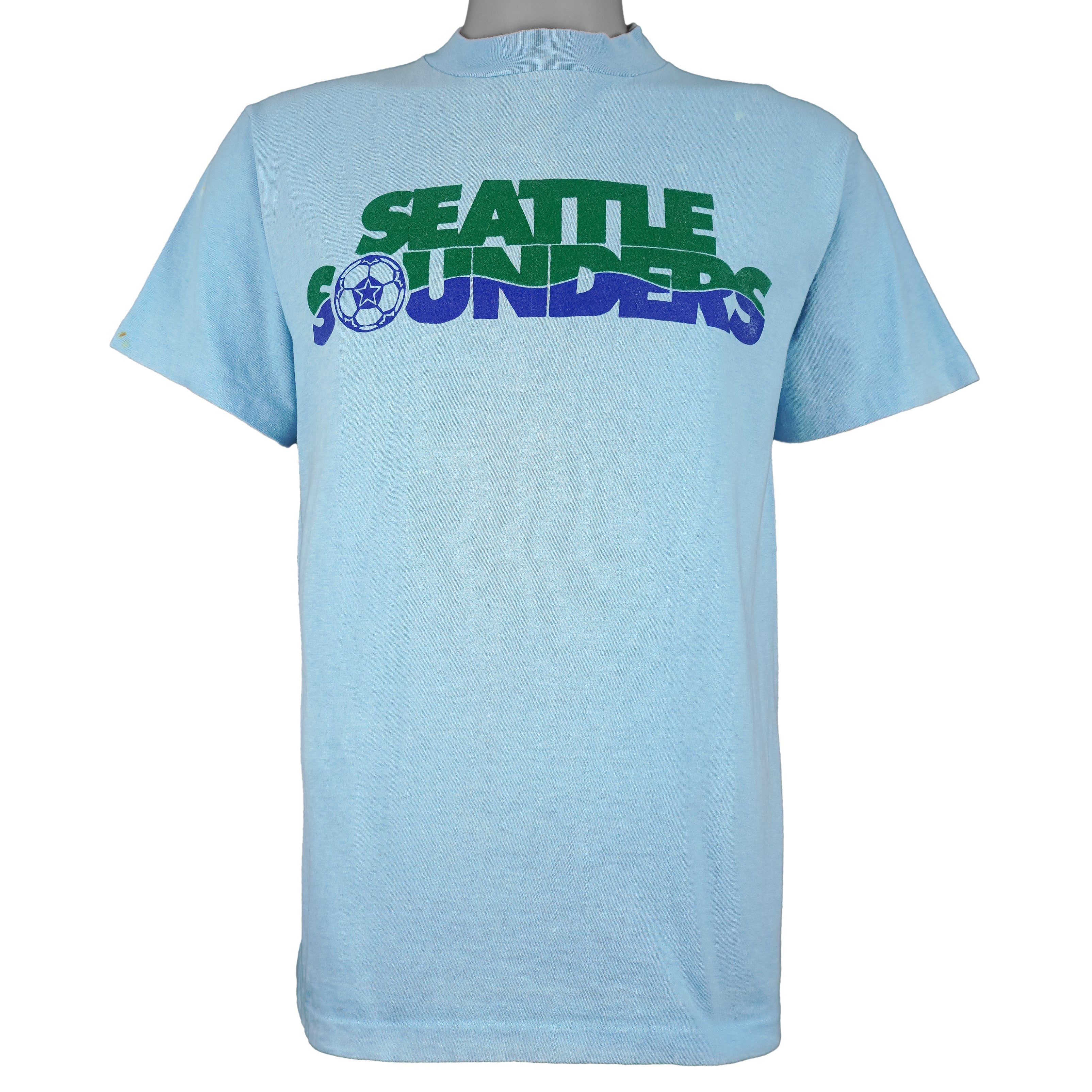 Vintage (Anvil) - Seattle Sounders Soccer T-Shirt 1980s Large Vintage Retro