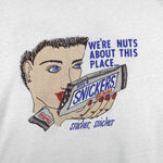 Vintage (Hanes) - Snickers Chocolate Bar We're Nuts About This Place T-Shirt 1990s X-Large Vintage Retro