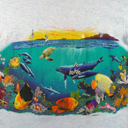 Vintage (Signal Sport) - Habitat Sea world Habitat Animal Print T-Shirt 1992 Large Vintage Retro