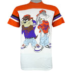 Looney Tunes - Bugs Bunny & Taz Hip Hop T-Shirt 1990s Large Vintage Retro